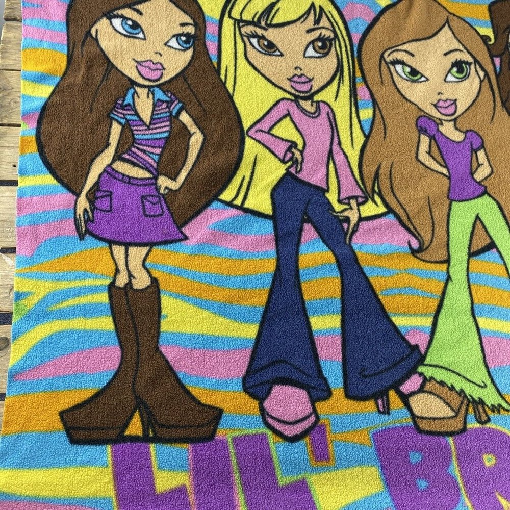 Vintage Lil Bratz Fleece Kids Throw Blanket Multicolor Zebra 38 X 45 - Picture 5 of 9